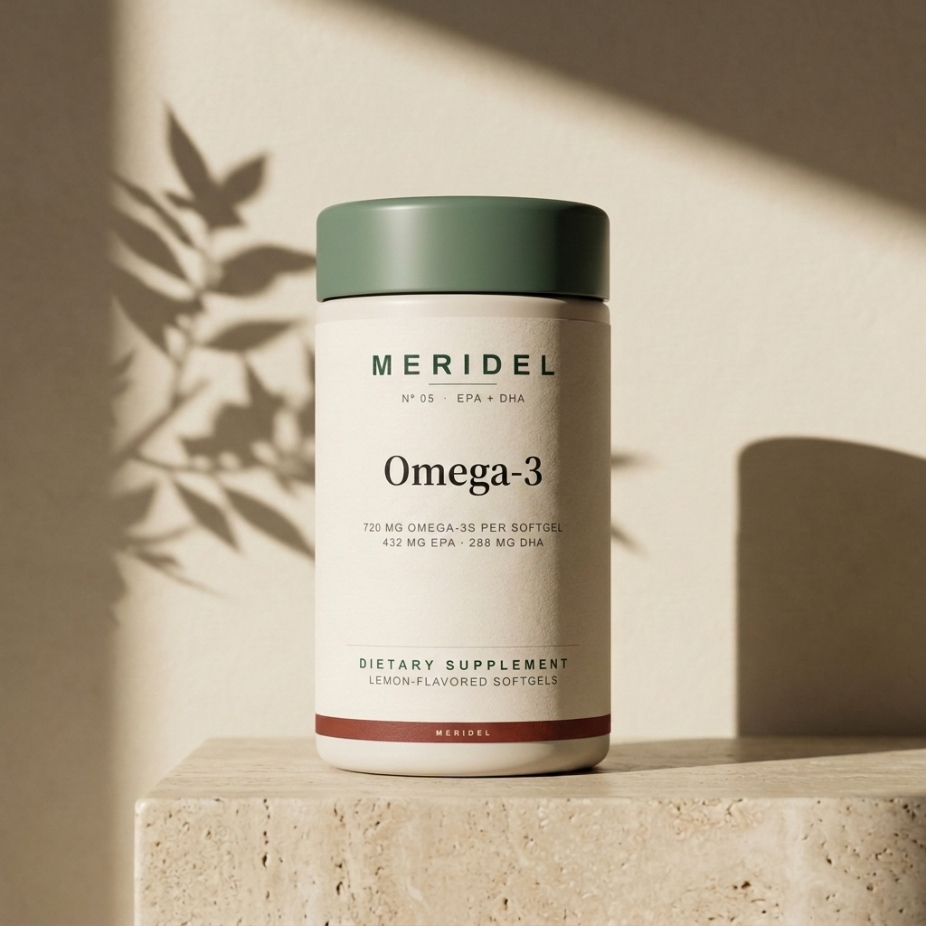 Meridel Omega-3 — product bottle