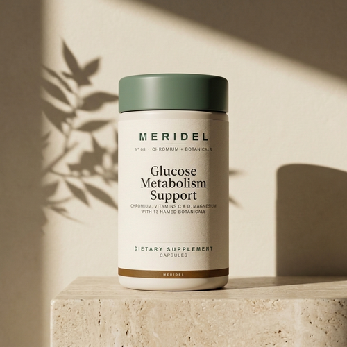 Meridel Glucose Metabolism Support — product bottle