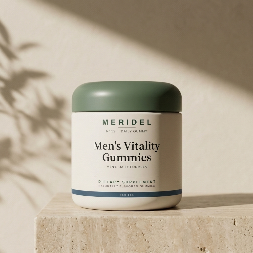 Meridel Men's Vitality Gummies — product bottle